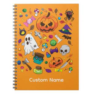 Carnet Motif de caractère mignon d'Halloween