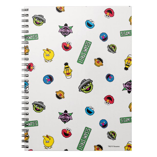 Carnet Motif de caractères de rue Sésame (Devant)