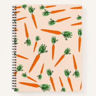 Carnet Motif de carottes orange