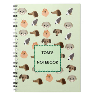 Carnet Motif de Chien Mignon Spirale Personnalisée Convie