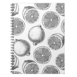 Carnet Motif de citron à main