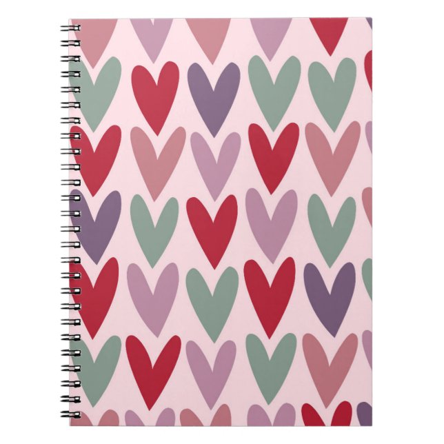 Carnet Motif de coeur 1 (Devant)