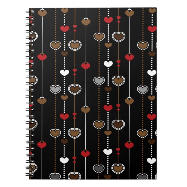 Carnet Motif de coeur 28 (Devant)