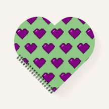 Motif de coeur violet Pixel