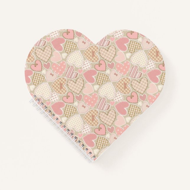 Carnet Motif de Coeurs Romantiques mignons (Devant)