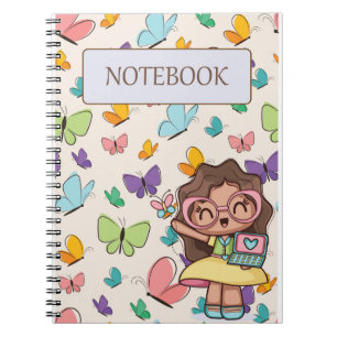 Carnet motif de conception papillon