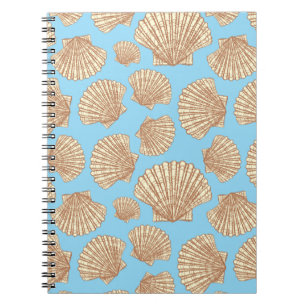 Carnet Motif de coquillage de style Vintage