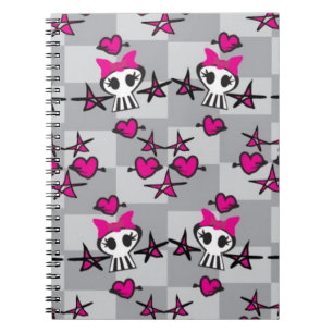 Carnet Motif de crânes d'Emo
