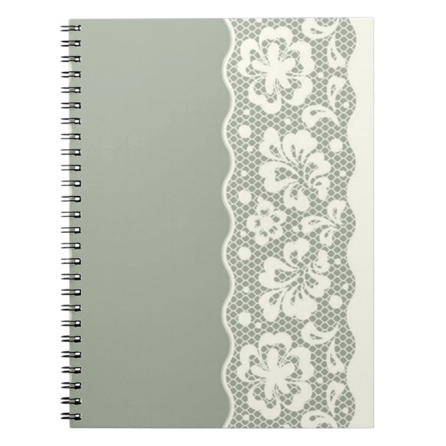 Carnet Motif de dentelle, cru 5 de fleur (Devant)