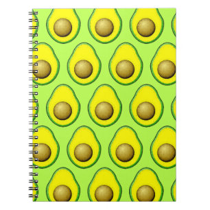 Carnet Motif de dessin Avocado de style vintage