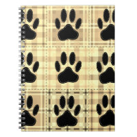 Motif De Dessin De Chien Paw À Sepia