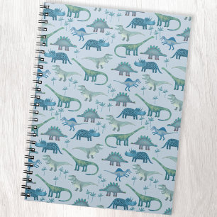 Carnet Motif de dinosaure bleu