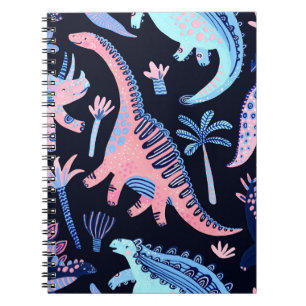 Carnet Motif de dinosaures de bande dessinée mignon.