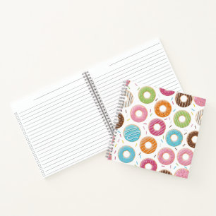 Carnet Motif de Donuts Colorés Rétro pour une Fête Amusan