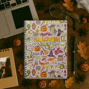 Carnet Motif de doodle Halloween mignon