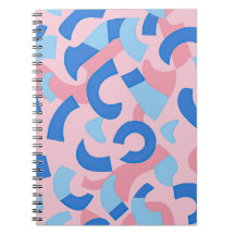 Motif de doodle rose et bleu