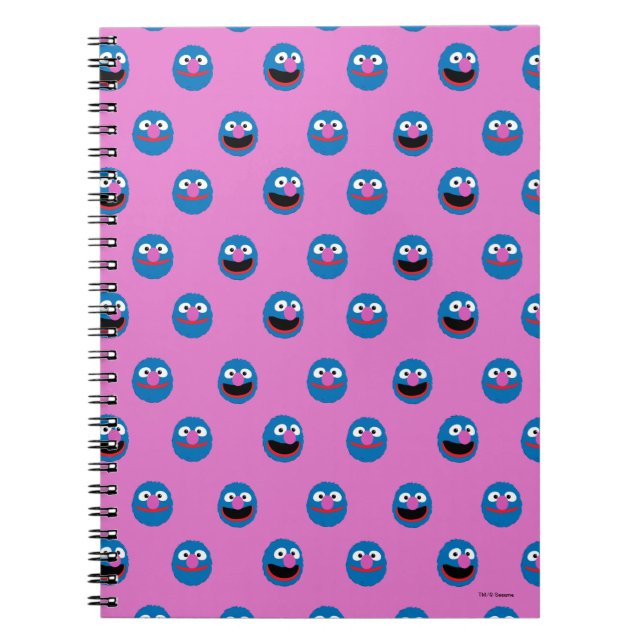 Carnet Motif de face de Grover rose (Devant)