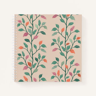 Carnet Motif de feuille botanique élégant et stylé