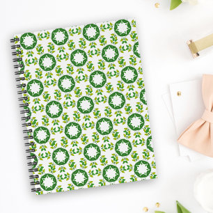 Carnet Motif de feuille, motif de feuilles, feuilles vert
