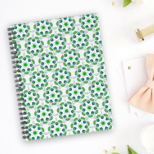Carnet Motif de feuille, motif de feuilles, feuilles vert