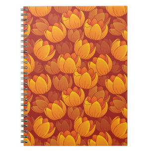Carnet Motif de fleur d'or
