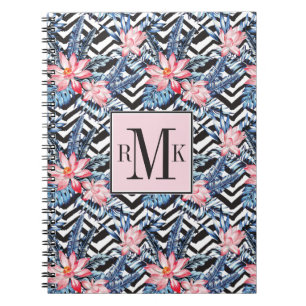 Carnet Motif de fleur tropical de Lotus