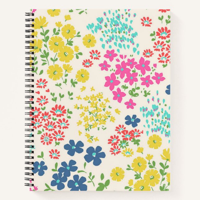 Carnet Motif de fleurs (Devant)