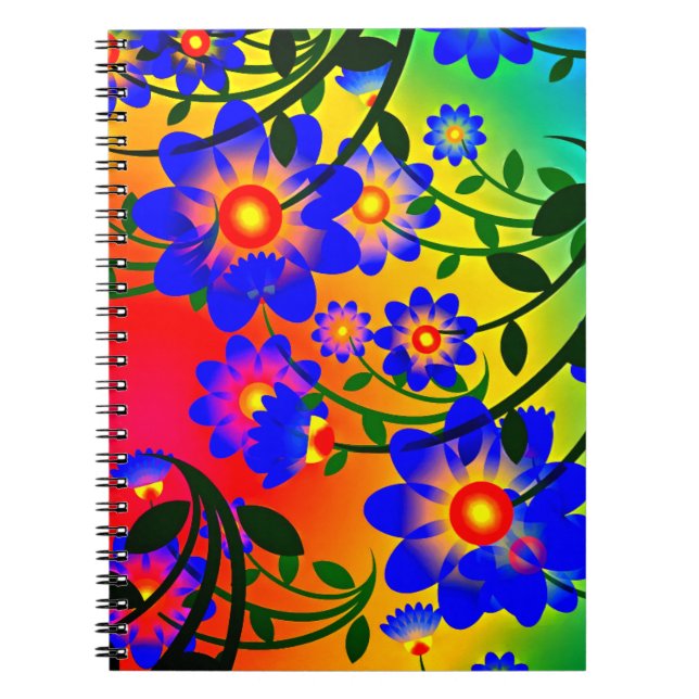 Carnet Motif de fleurs (Devant)