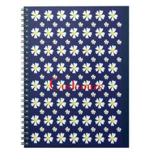 Carnet Motif de fleurs blanches Thunder_Cove