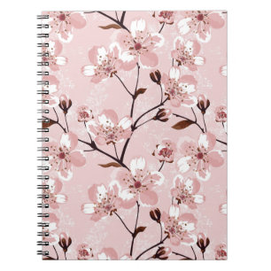 Carnet Motif de fleurs de fleurs de cerisier