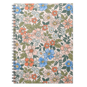 Carnet Motif de fleurs du jardin de corail