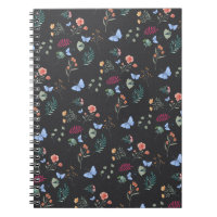 Motif de fleurs et papillons - Jardin botanique