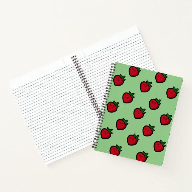 Carnet Motif de fraise rouge mignonne pour les Vegas (Intérieur)