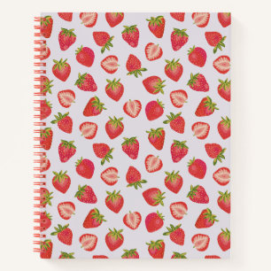 Carnet Motif de fraises d'été