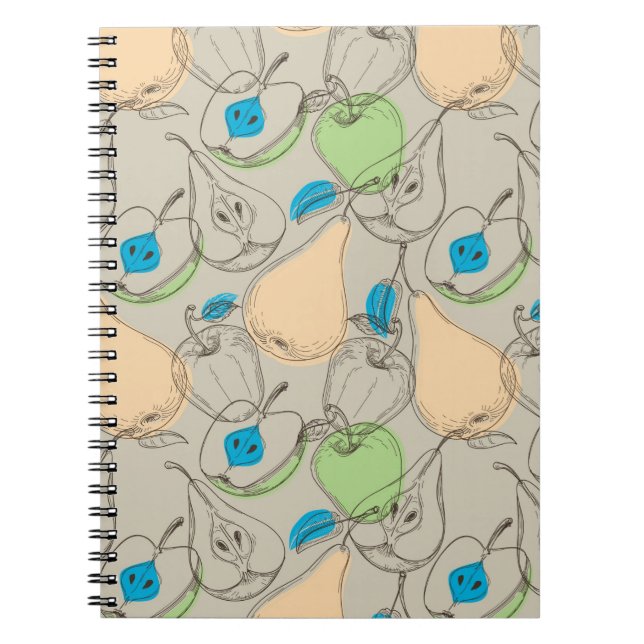 Carnet Motif de fruits (Devant)