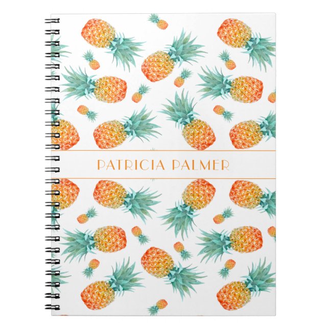 Carnet Motif de fruits d'ananas moderne (Devant)