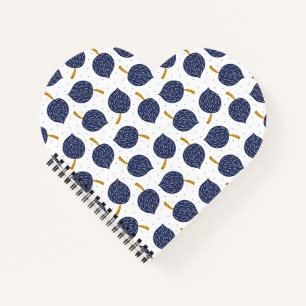Carnet Motif de fruits de la bombe Abstraite bleue marine