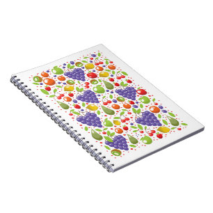 Carnet Motif de fruits mignons