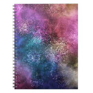 Carnet Motif de galaxie coloré