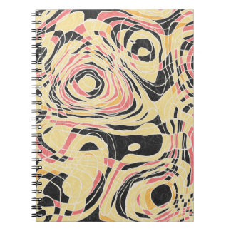Carnet motif de géo de ligne Abstraite, dessin topographi