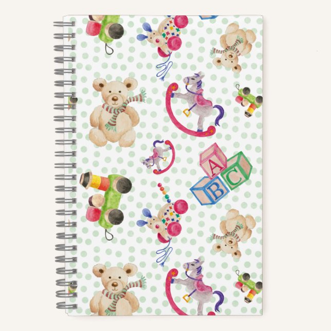 Carnet Motif de jouets pour enfants (Recto)