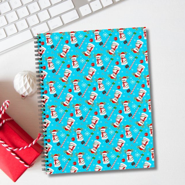 Carnet Motif de la fête de Noël de Baseball Snowman (Créateur téléchargé)