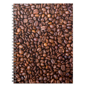 Carnet Motif de la texture alimentaire des fèves de café