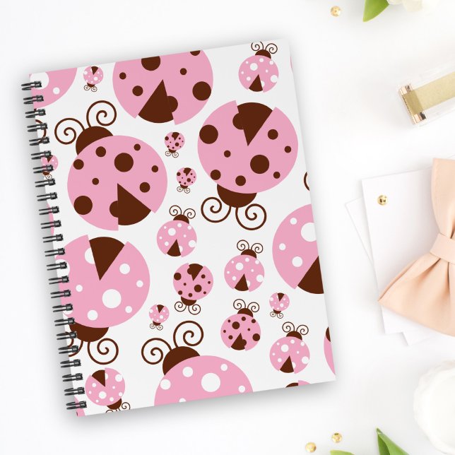 Carnet Motif De Ladybugs, Mignons Ladybugs, Pink Ladybugs (Créateur téléchargé)