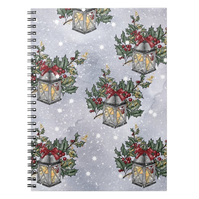 Carnet Motif de lanterne de l'Avent de Noël (Devant)