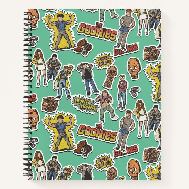 Carnet Motif de l'autocollant rétro Goonies (Devant)