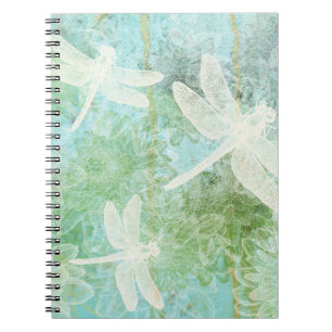 Carnet Motif De libellules Et De Fleurs