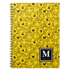 Carnet Motif de lot de sourires jaunes Ajouter Votre No