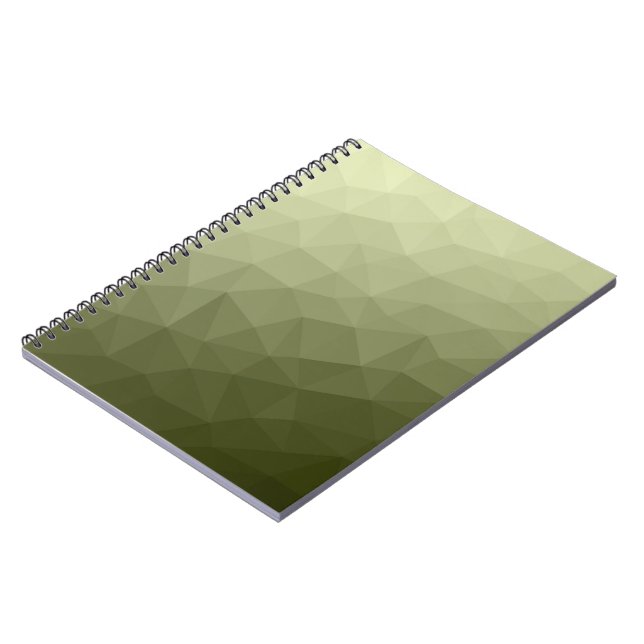 Carnet Motif de maillage géométrique dégradé vert clair d (Côté gauche)
