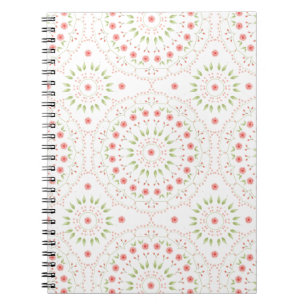 Carnet Motif de mandala minimaliste chic rose floral